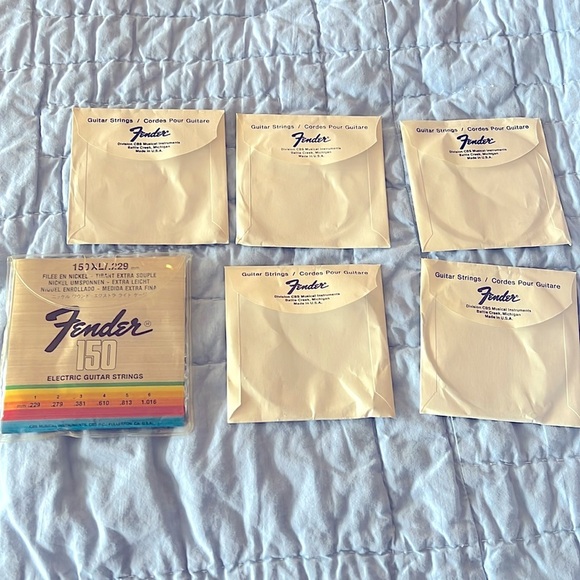 Guitar strings 150XL/.009 Fender 5 pack made in the USA deadstock nickel wound - Picture 2 of 3